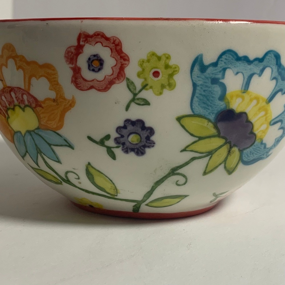 Floral Ceramic Measuring Cups Set of 4 Hand Painted Discontinued Pier 1 Imports - Picture 4 of 12